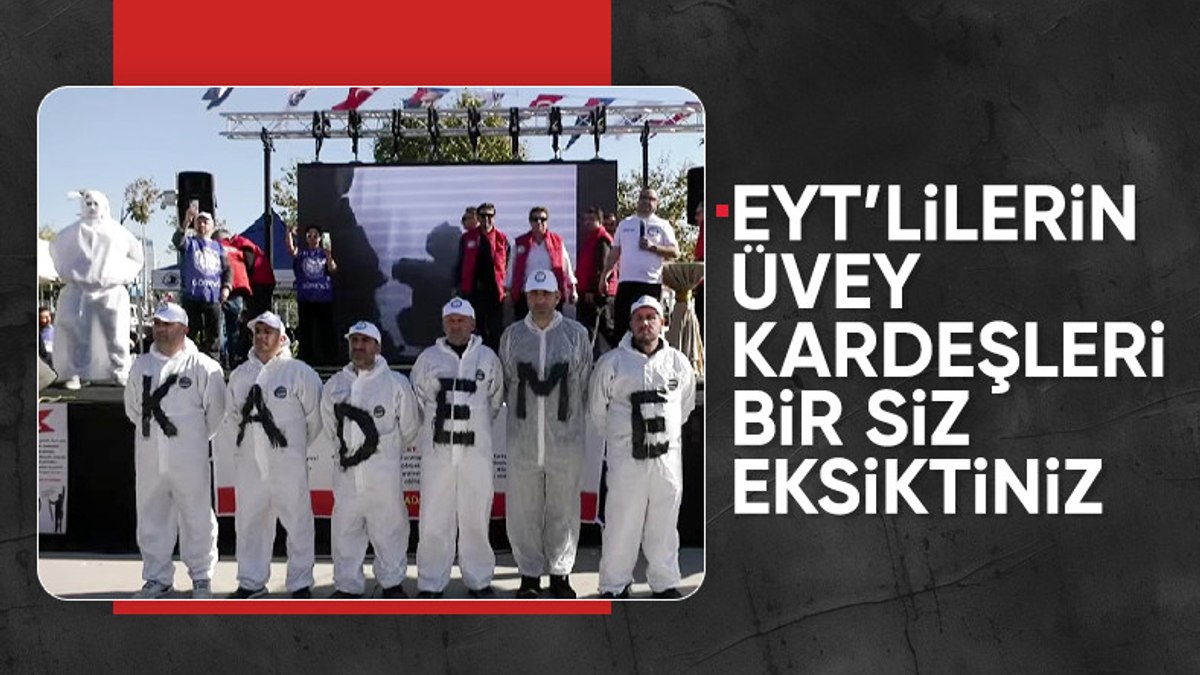 Emeklilikte kademeye takılanlar, İstanbul’da miting düzenledi